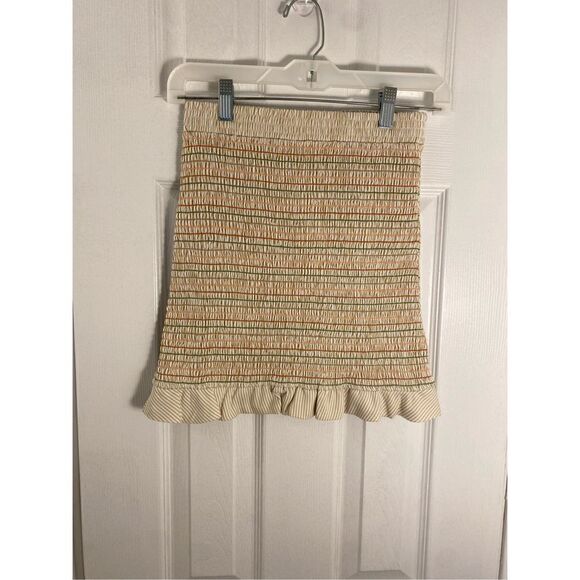 Storia women’s smock floral, striped mini skirt, size small ￼different coloring - Picture 2 of 5